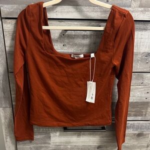 Vince Rust Long Sleeve Women's Top